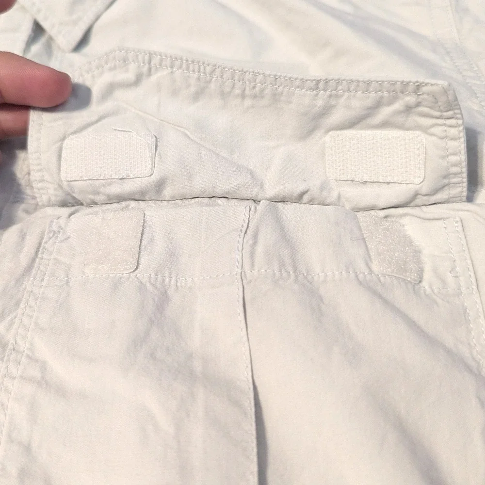 Simms‎ Fishing Products Mens Medium Off-White Long Sleeve Vented Cotton Shirt
